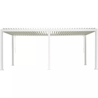 zijkant van een 3x6 meter mirador in het wit