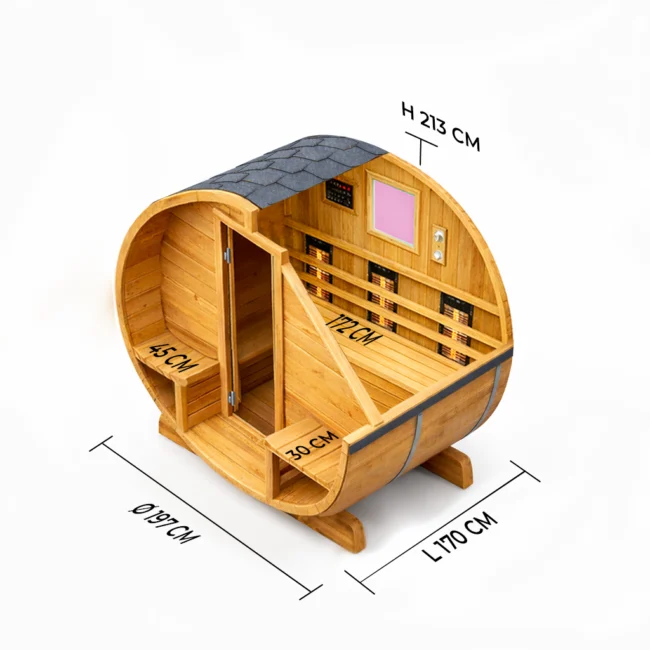 Alternative view of Infrarood Barrelsauna Canopy