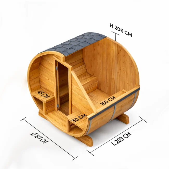 Alternative view of Barrelsauna TR210