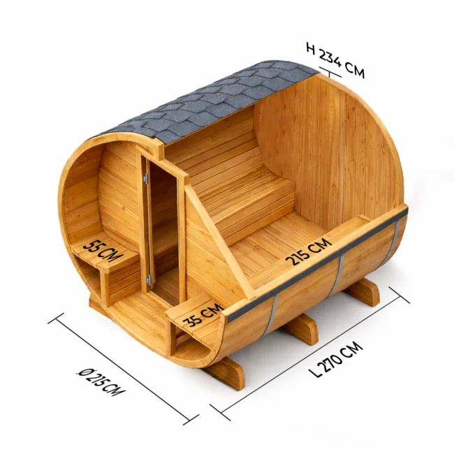 Alternative view of Barrelsauna TR270