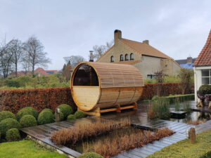 Barrelsauna met designdak