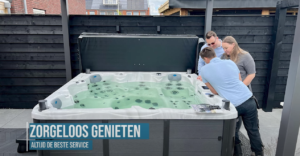 Sunspa montage van een jacuzzi