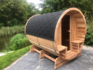 barrelsauna in tuin