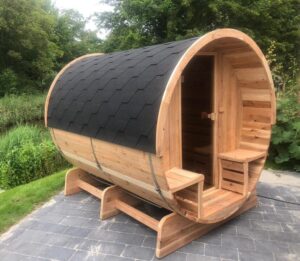 barrelsauna in tuin