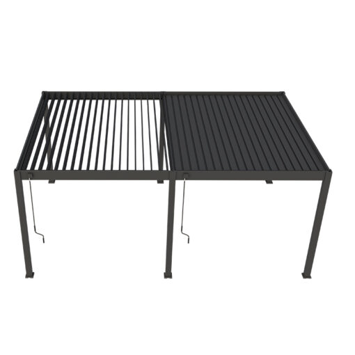 Luxe Horizon overkapping - 400 x 600 cm - Antraciet - Afbeelding 3