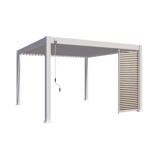 Horizontaal louvrepaneel - 1 meter - wit - Afbeelding 2