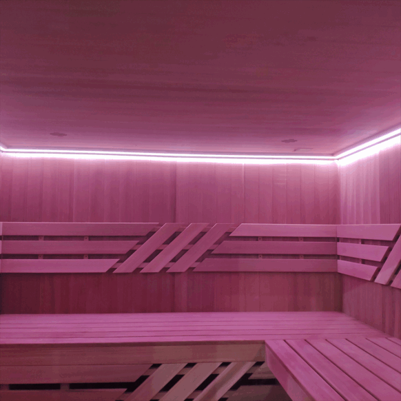 Discovery Sauna binnenkant andere hoek.
