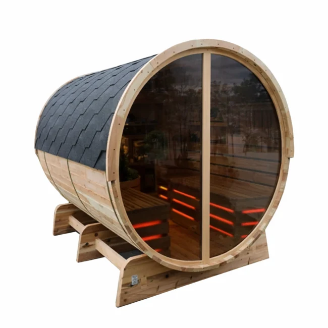 Barrelsauna TR230 - Glazen achterwand