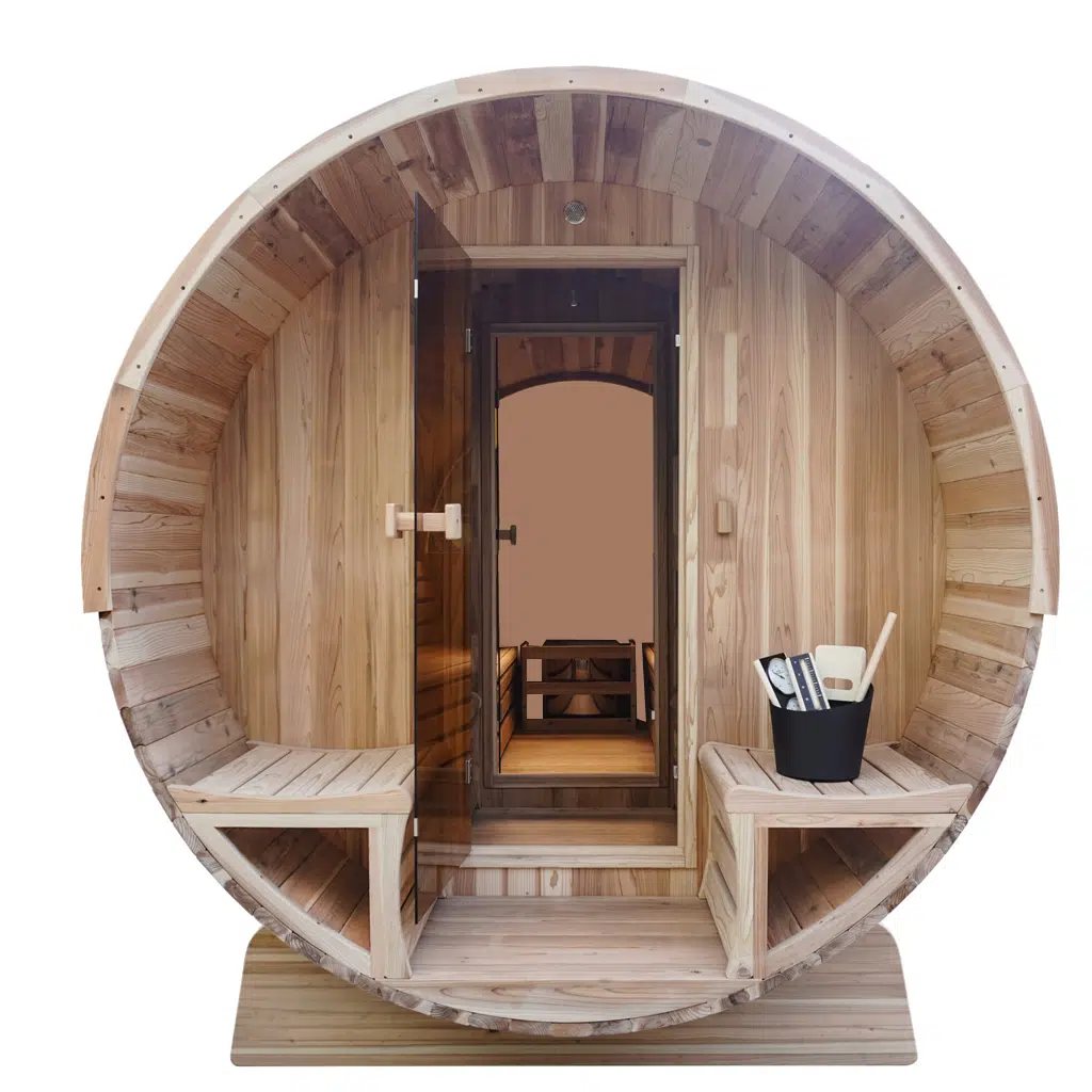 Barrelsauna TR230 - Glazen achterwand - Afbeelding 3